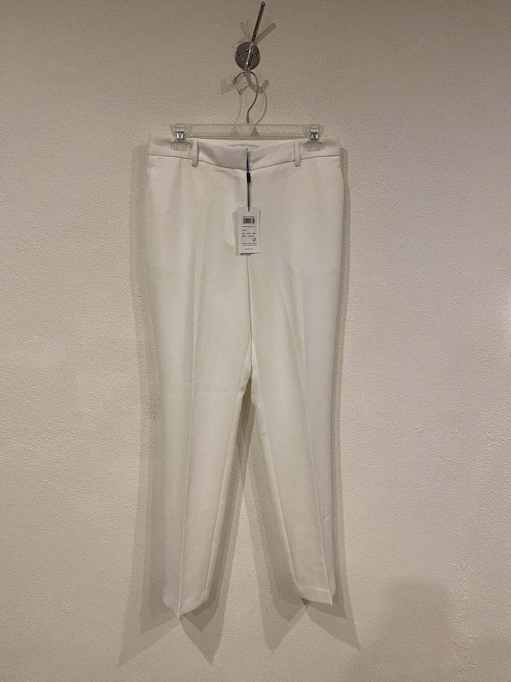 Reiss Pants Womens US 6 UK 10 White Ashby Crepe Slim Tapered Dress Work Trousers